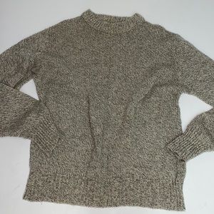 Vintage American Eagle 100% Wool Mock Neck Sweater Nordic Stripe Holiday Large L